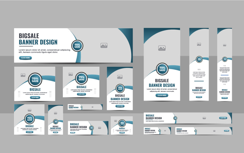 Web banner layout set eller business webb banner