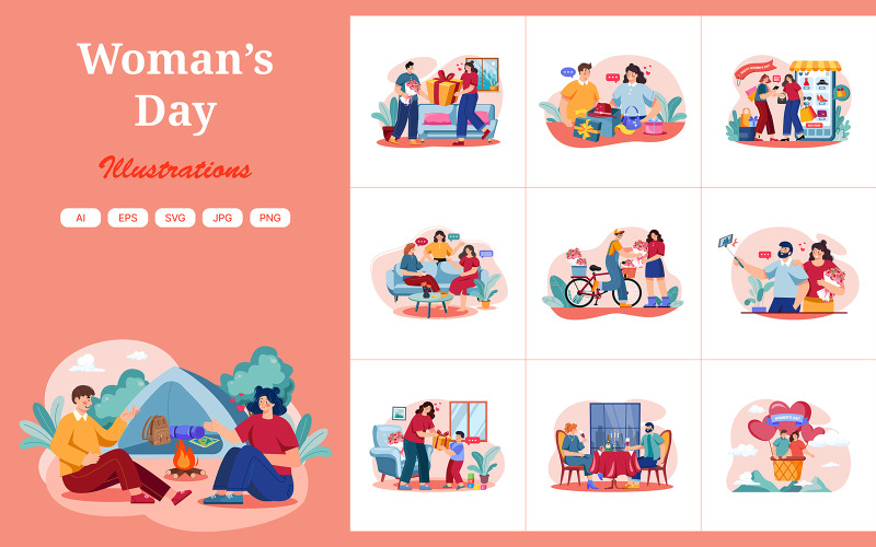 M515_ Pack d'illustrations pour la Journée de la femme