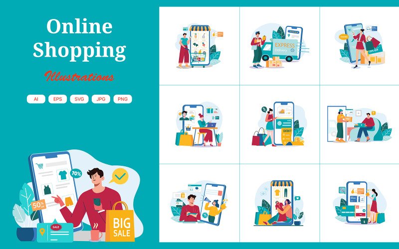 M530_ E-Commerce illusztrációs csomag