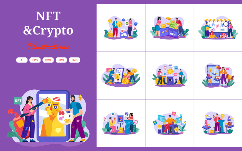 Pack d'illustrations M525_ NFT et crypto