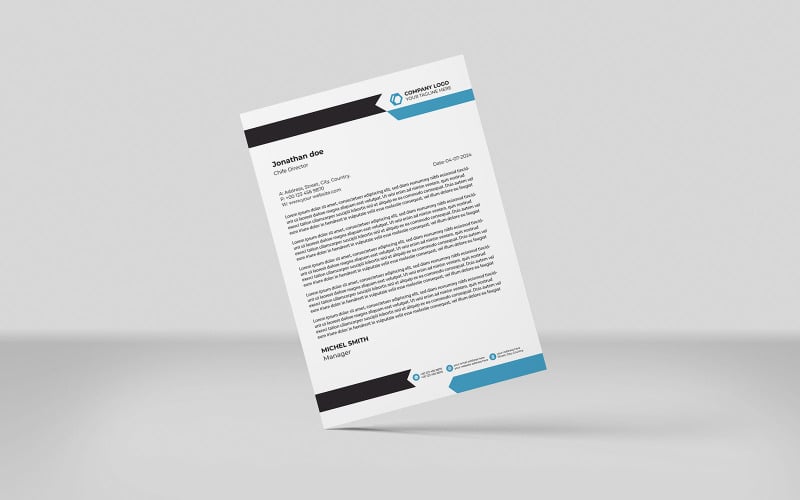 Sjabloon voor creatief briefhoofd Free_V_180