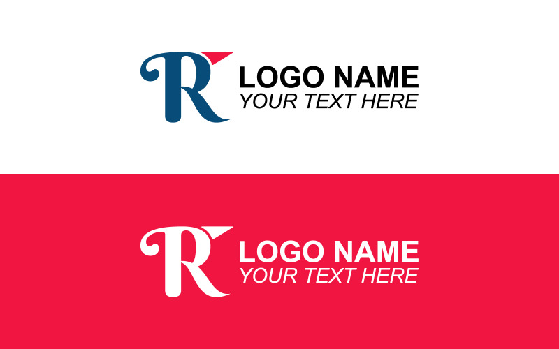 Modèle de logo vectoriel R de marque