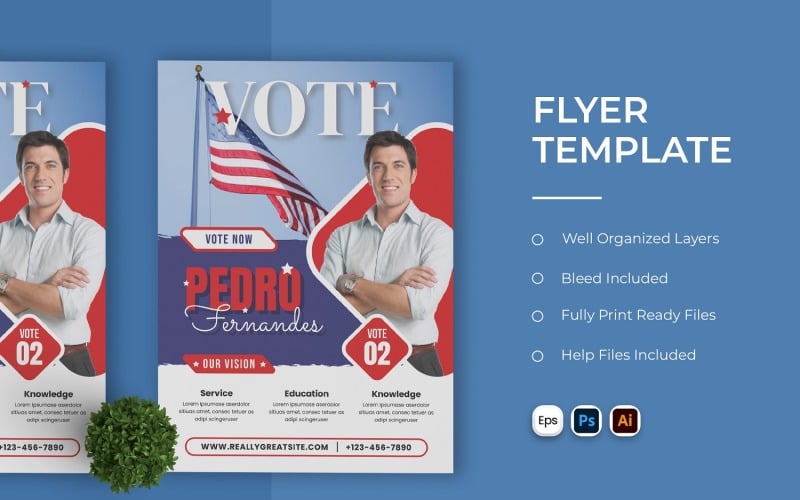 Political Event Flyer Template #358051 - TemplateMonster