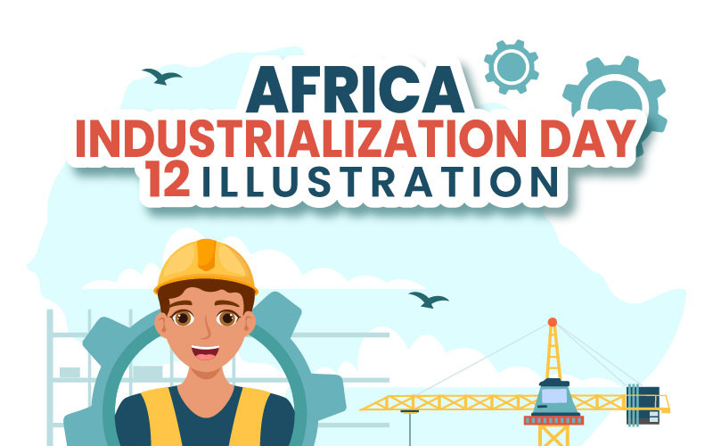 12 Afrikas industrialiseringsdag Illustration