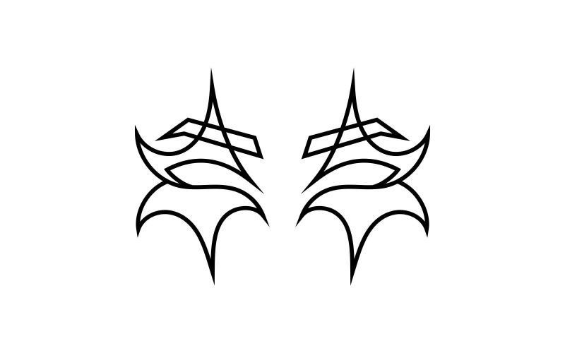 Design creativo del logo nero della maschera per gli occhi Jokar