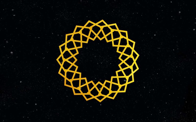 Креативный дизайн логотипа с золотым винтажным цветком 4