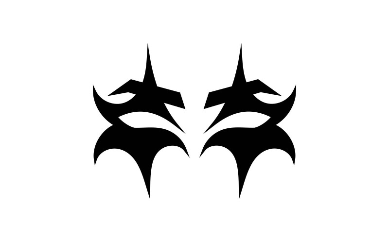 Masque pour les yeux Jokar Création de logo noir