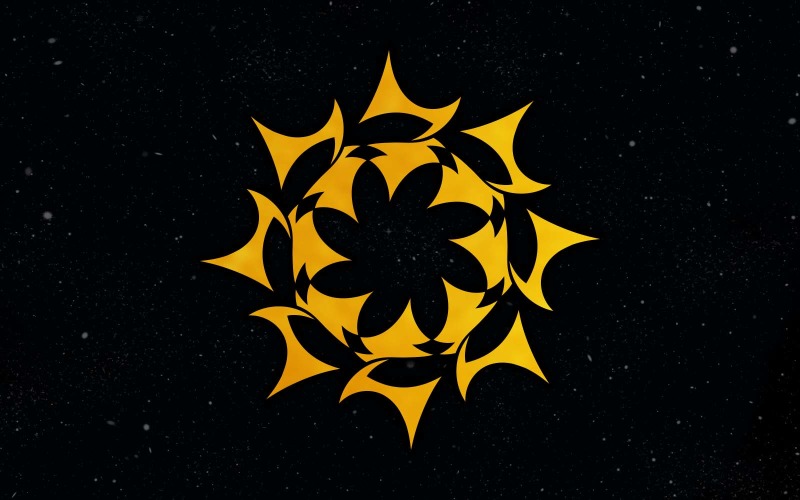 Design creativo del logo del fiore vintage dorato 9
