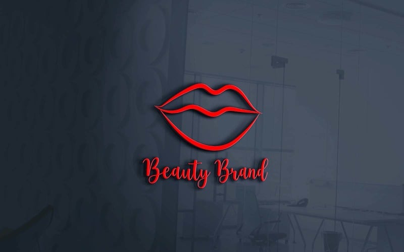 Дизайн логотипа бренда косметики Red Lips