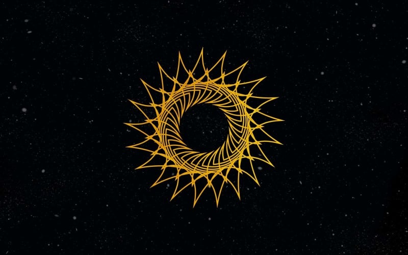 Креативный дизайн логотипа с золотым винтажным цветком 14