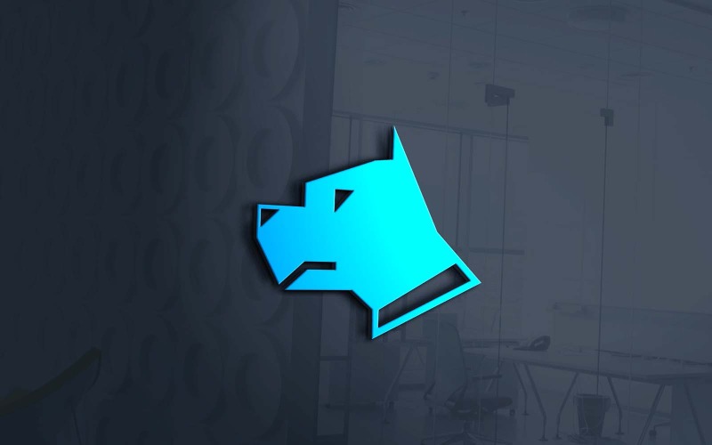Nytt varumärke för hund, kreativ logotypdesign för ditt företag