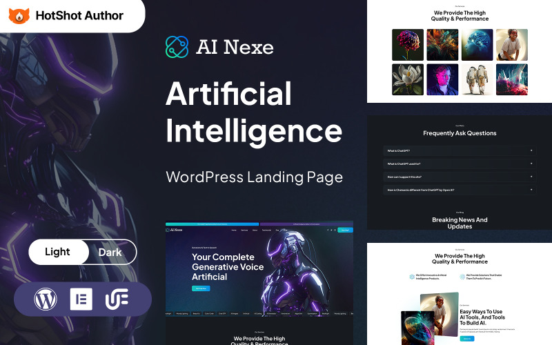 Ainexe - Modello di pagina di destinazione WordPress per l'intelligenza artificiale