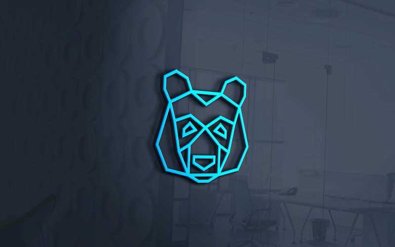 Création créative du logo de la marque Panda pour votre entreprise