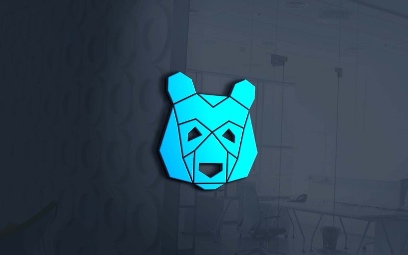 Design creativo del logo del marchio Panda