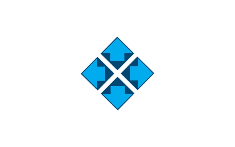 Kreatywny projekt logo strzałki 3D
