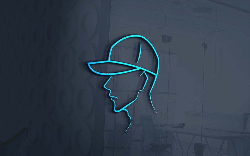 Marchio creativo lato faccia umana con cappuccio Logo Design