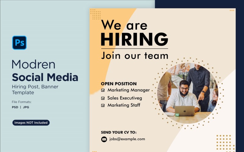 We are hiring Social Media Post Design Template 03