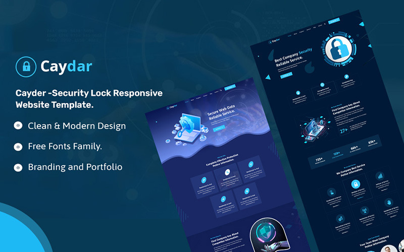 WordPress тема Caydar Cyber Security
