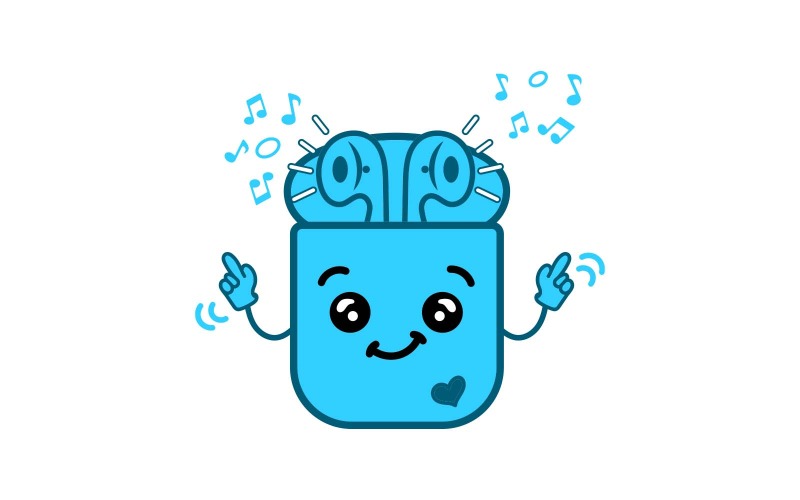 Kreatives Logo-Design für Airpods-Cartoons