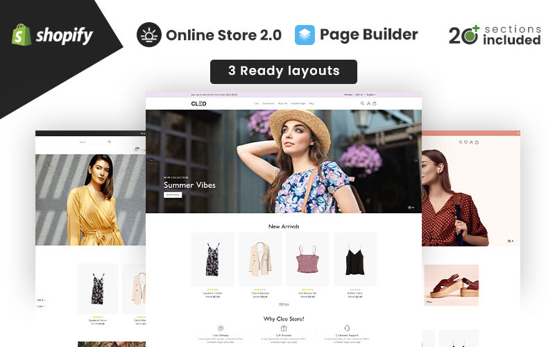Cleo — motyw Fashion Shopify
