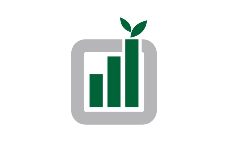 Serviço de sucesso empresarial cresce design de logotipo