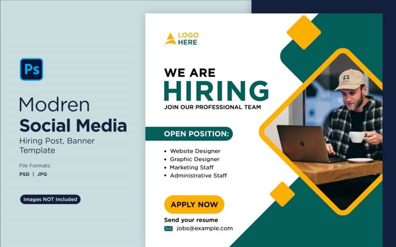 We are hiring Social Media Post Design Template 60