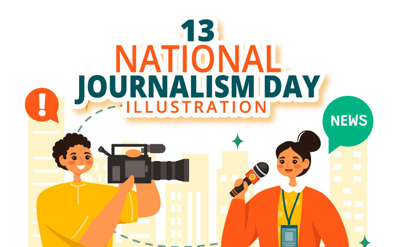 13 Día Nacional del Periodismo Ilustración