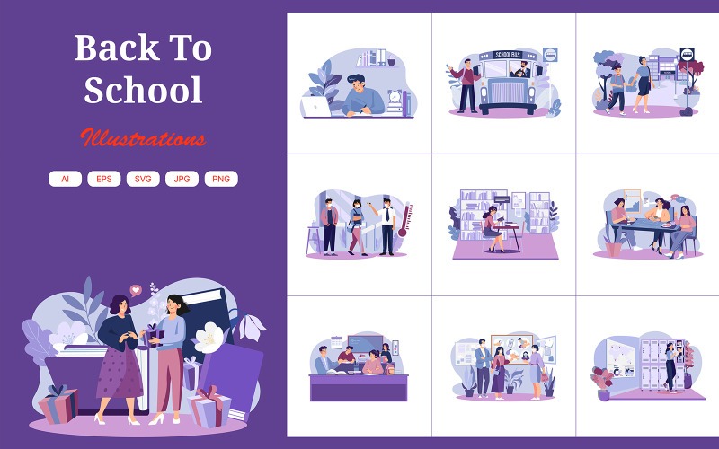 M596_Back to School Illustrationspaket 2