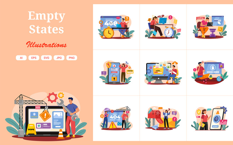 M597_Pack d'illustrations d'états vides 2
