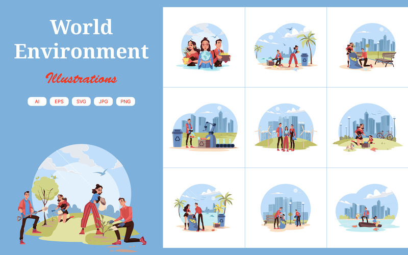 M612_ World Environment Illusztrációs csomag
