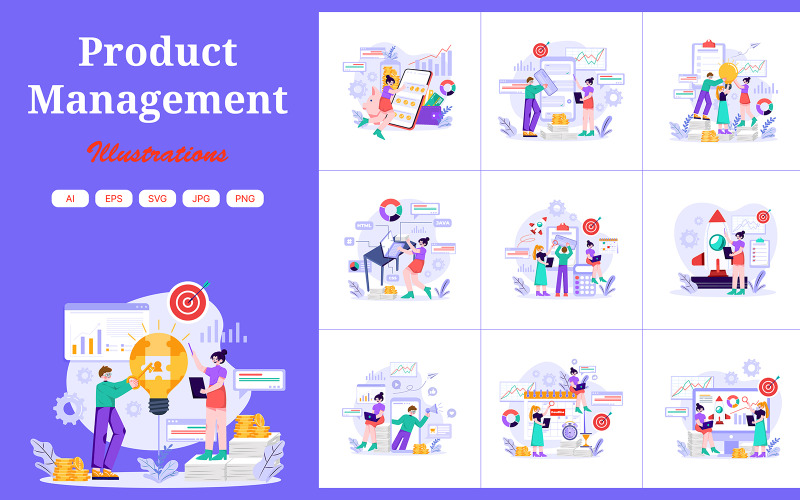 M618_ Pakiet ilustracji do zarządzania produktem