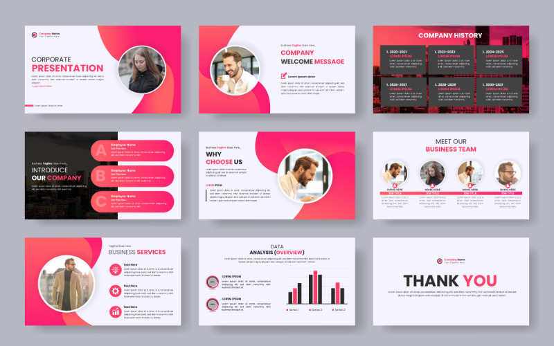 шаблоны презентаций и бизнес-предложение для слайд-инфографики