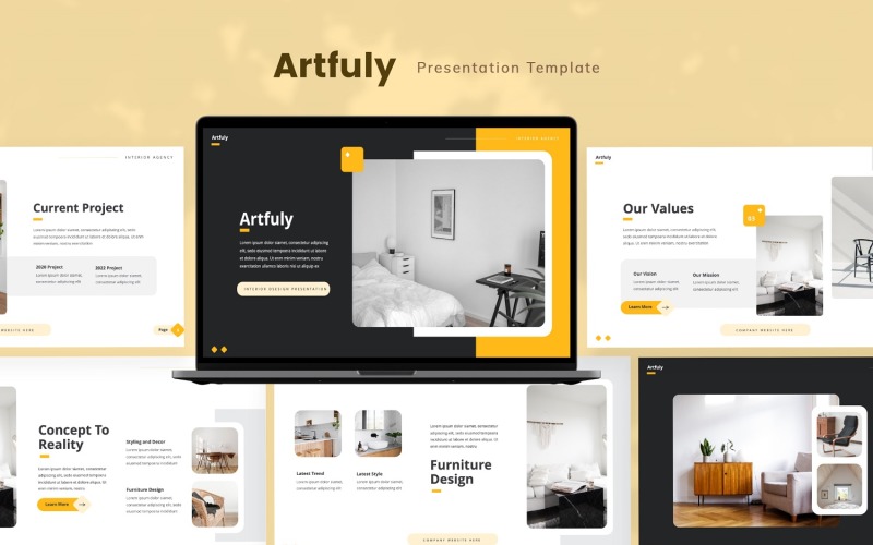 Arfuly — Šablona Prezentací Google pro návrh interiéru