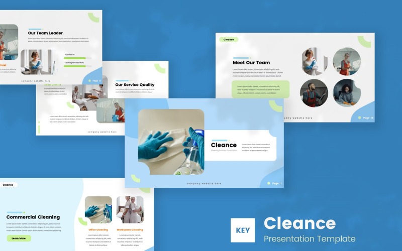 Cleance – Keynote-Vorlage für Reinigungsdienste