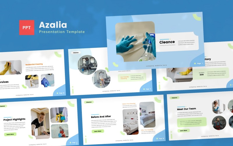 Cleance: modello PowerPoint per servizi di pulizia