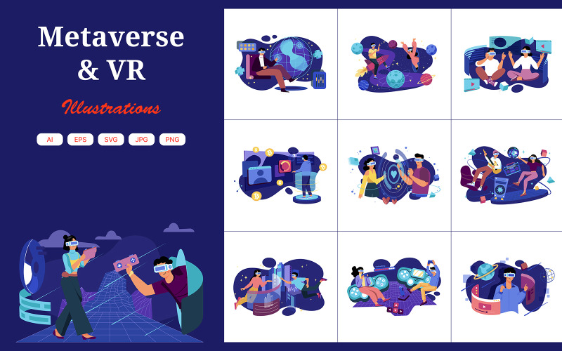 M650_ Metaverse illusztrációs csomag