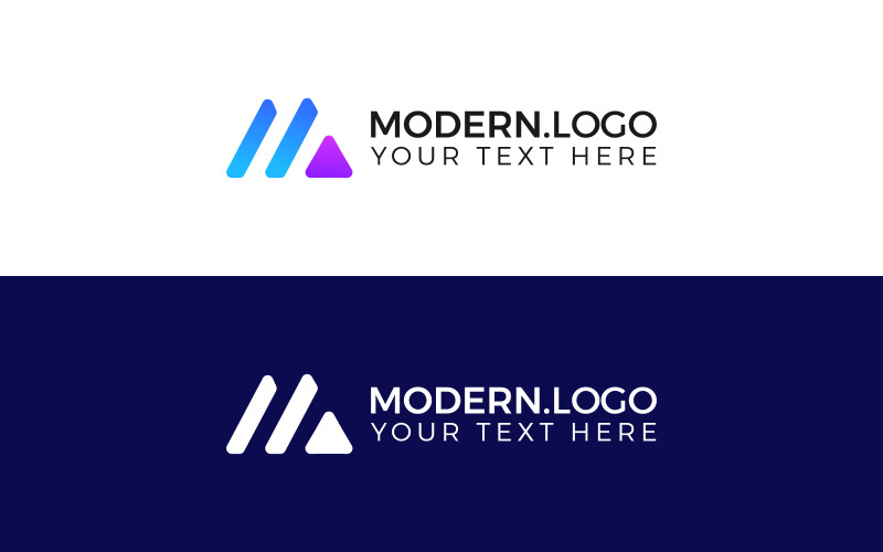 Modelli di logo M minimalista, modello di logo