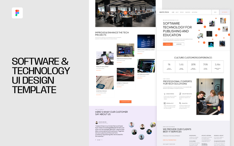 Plantilla de diseño de interfaz de usuario de software y tecnología