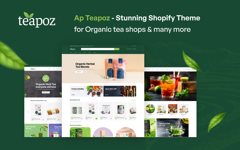 Ap Teapoz - 有机茶店 Shopify 主题 #358973