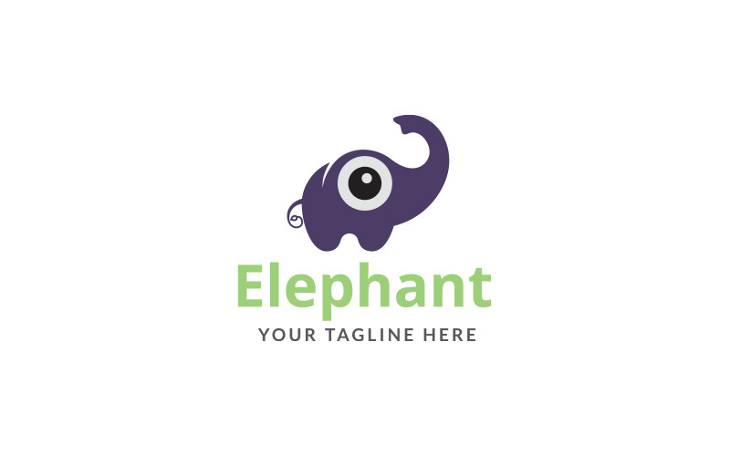 Designmall för elefantlogotyp Ver 3