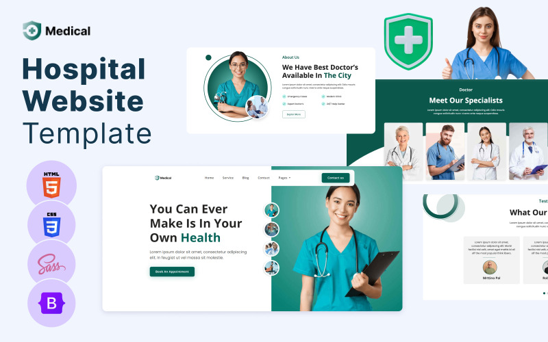 Medicinsk - Hälsa & Medicin HTML-mall