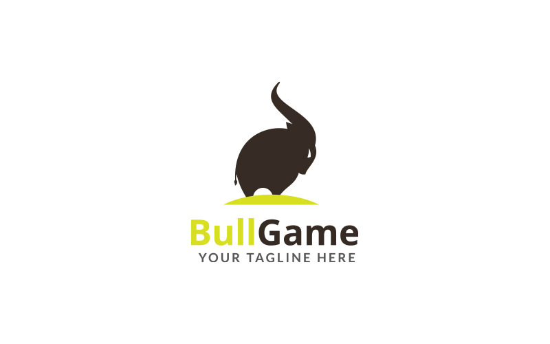 Modello di progettazione del logo del gioco Bull ver 6