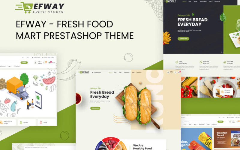 Organic Elementor - 生鲜食品市场 Prestashop 主题
