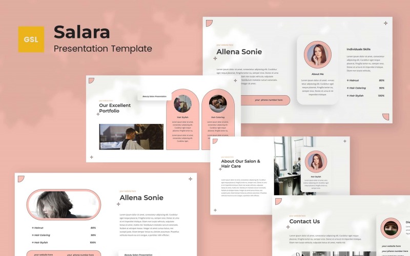 Salara – szablon slajdów Google dla salonu piękności