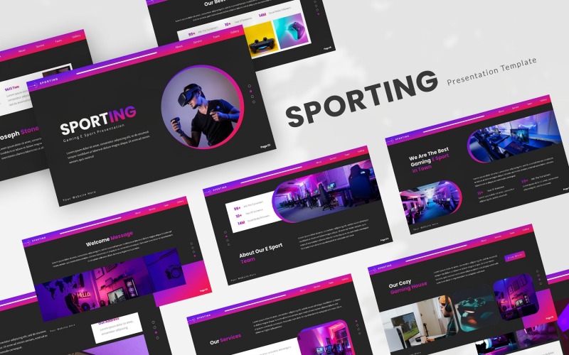 Sport — Šablona Esport Google Slides