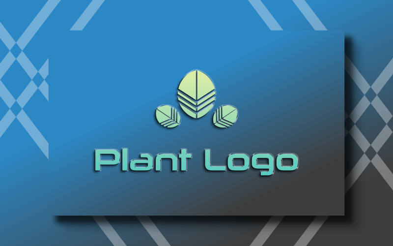 Три листя рослини сучасний логотип