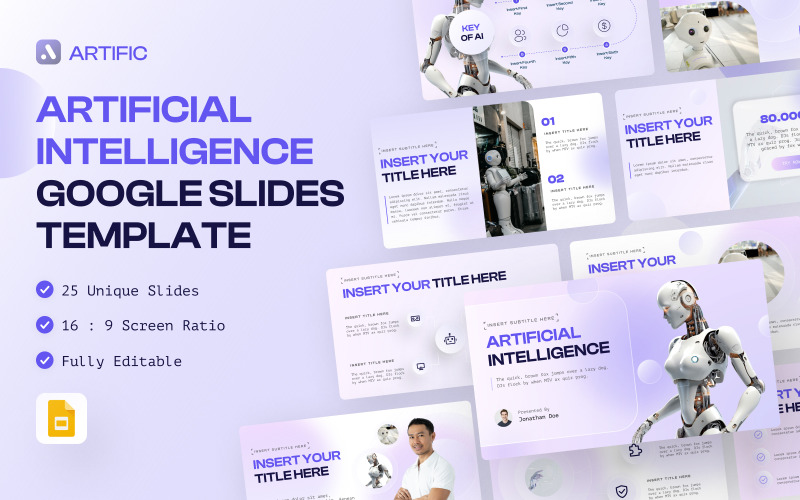 Artific - Plantilla de diapositivas de Google con IA