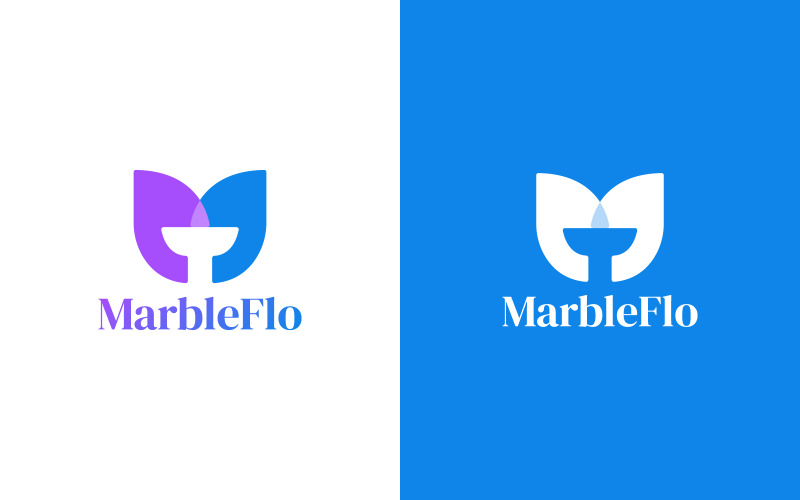 Branding M Logo presentatieontwerp