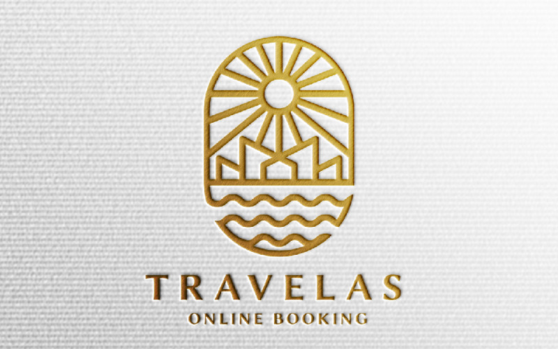 Logo de réservation en ligne Travelas - TemplateMonster