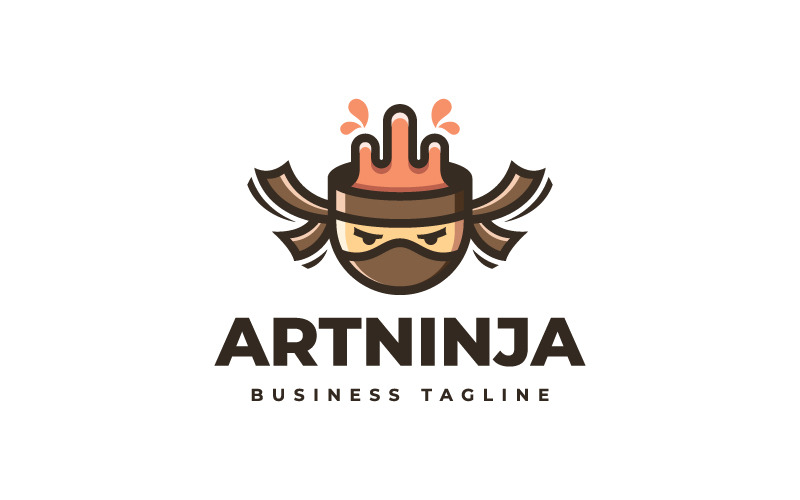 Modello creativo di logo Ninja